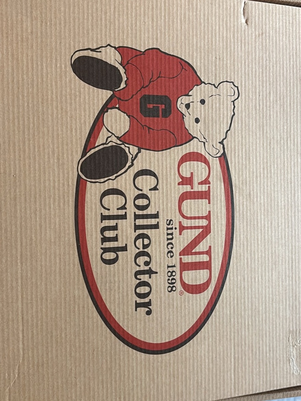 Gund Playthings Past Red Box with Navy & Yellow Accents